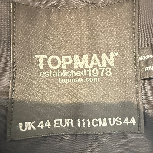 Topman Men’s Tartan Plaid Blazer Jacket–Red & Navy–Size 44R (US)–Statement Piece - Picture 7 of 9